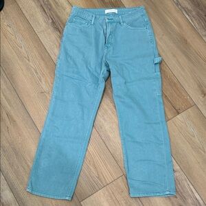 Women’s Teal Straight-Leg Jeans